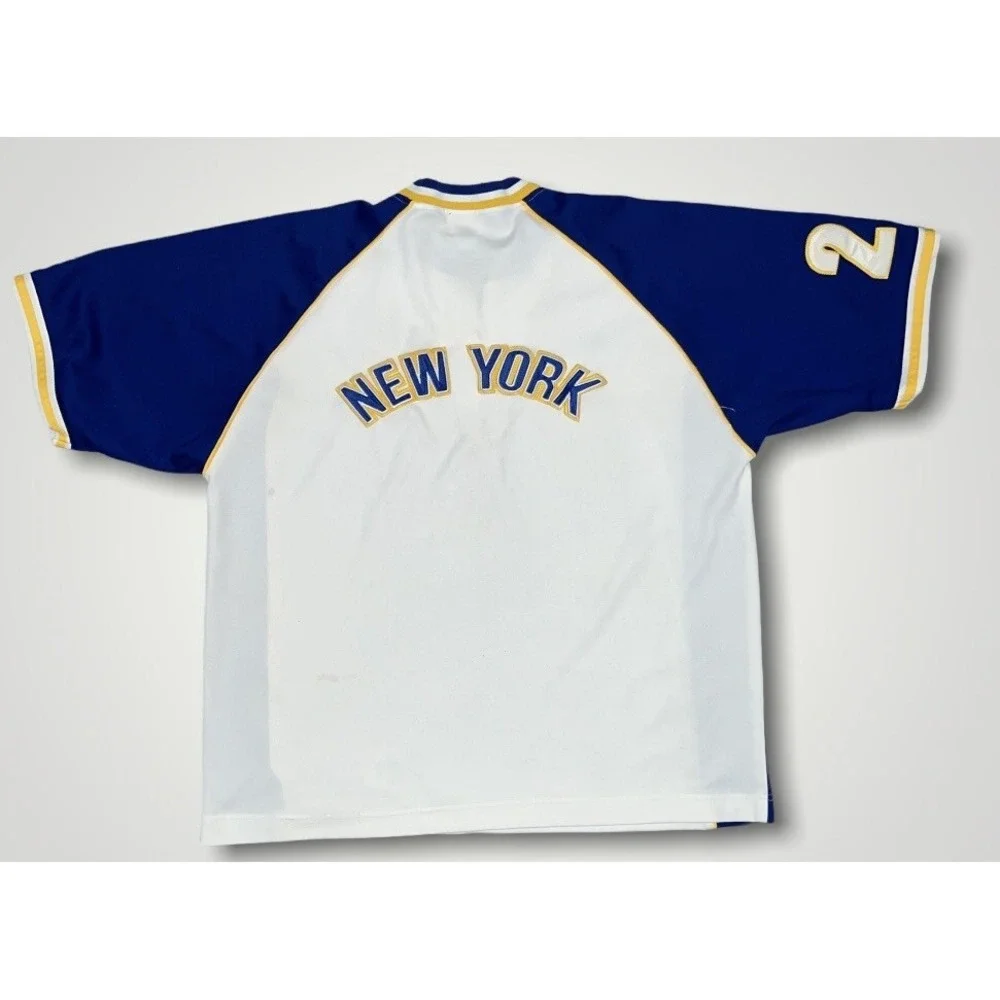 Vintage Raw Blue Classics New York Pullover Jersey # 24 Size 2XL See Desc*